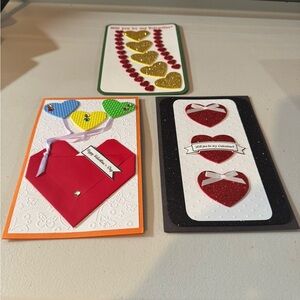 Valentine's Day Heart Cards Set